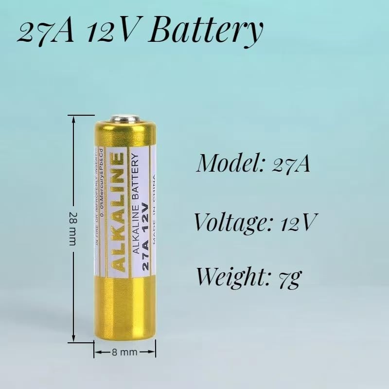 27A 12V Battery 10 Pack, G27A MN27 CR22 A27 12
