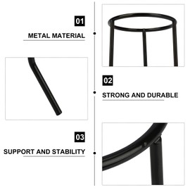 stonylab Lab Metal Tripod Stand, Durable Reusable Bunsen Burner Tripod Lamp Stand for Laboratory Use, Black