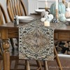 Artoid Mode Boho Bohemia Style Dark Blue Table Runner, Rustic
