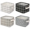 JoyPlus Fabric Storage Basket Organiser, Pack of 4 Foldable Waterproof