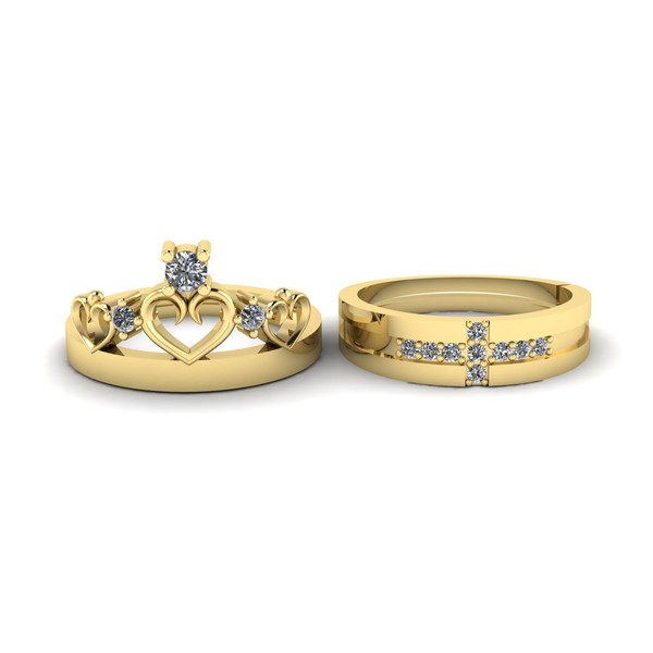 LMDPRAJAPATIS Couple Wedding Rings Set For Him and her