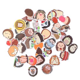 Rundago 50 PCS Capybara Sticker, Hedgehog Sticker, Dragon Sticker for Kids for DIY Scrapbook, Laptop, Planner, Journal, Suitcase, Notebooks (Hedgehog)