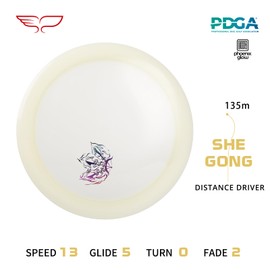 Yikun PDGA Glow Disc Golf Stable Distance Driver 170-175g Professional Perfect for Outdoor Games and Competition