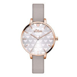 s.Oliver Women's Analogue Quartz Watch, grey - SO-3475-LQ