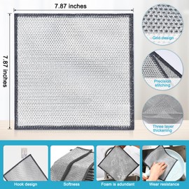 Forggon Forggon10 Pcs New Upgrade3-Layermetal Dish Cloth, No Scratches and No Odor Multipurpose Wire Dishwashing Rag for Wet and Dry,Kitchen Cleaning DishRags,Sinks, Dishes,Stove Top,Dimensions(7.87X7.87)