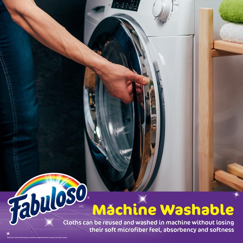 Fabuloso Microfiber Cleaning Cloths for Home & Car, Lint-Free Scratch-Free
