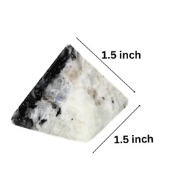 Jet Rainbow Moonstone Orgone Pyramid for Meditation, Healing & Positive Energy – Balances Emotions, Enhances Intuition & Feminine Energy – Crystal Energy Generator for Home & Office Vastu Gift