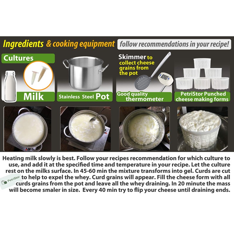 Kit de 6 piezas para hacer quesos perforados para prensar