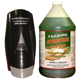 Quality Chemical Antibacterial Foaming Soap With Foaming Dispenser-1 gallon (128 oz.)