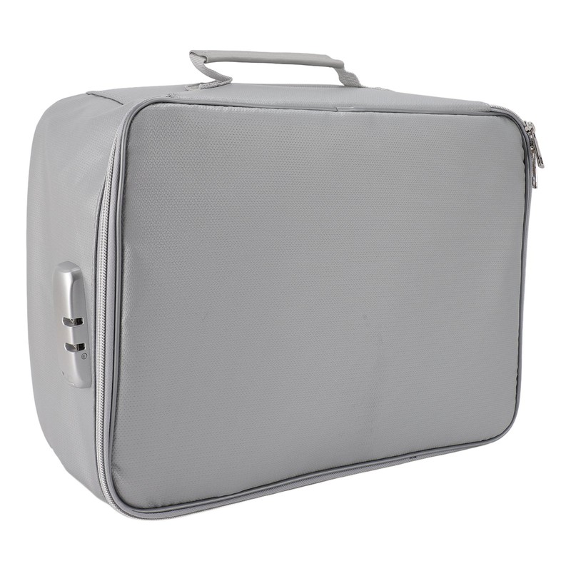 Fireproof Waterproof Document File Organizer Box Portable Home Travel Safe