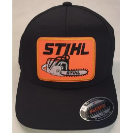 Flexfit STIHL Safety Orange Patch Flexfit Hat / Black - L/XL  7 1/8" - 7 5/8"