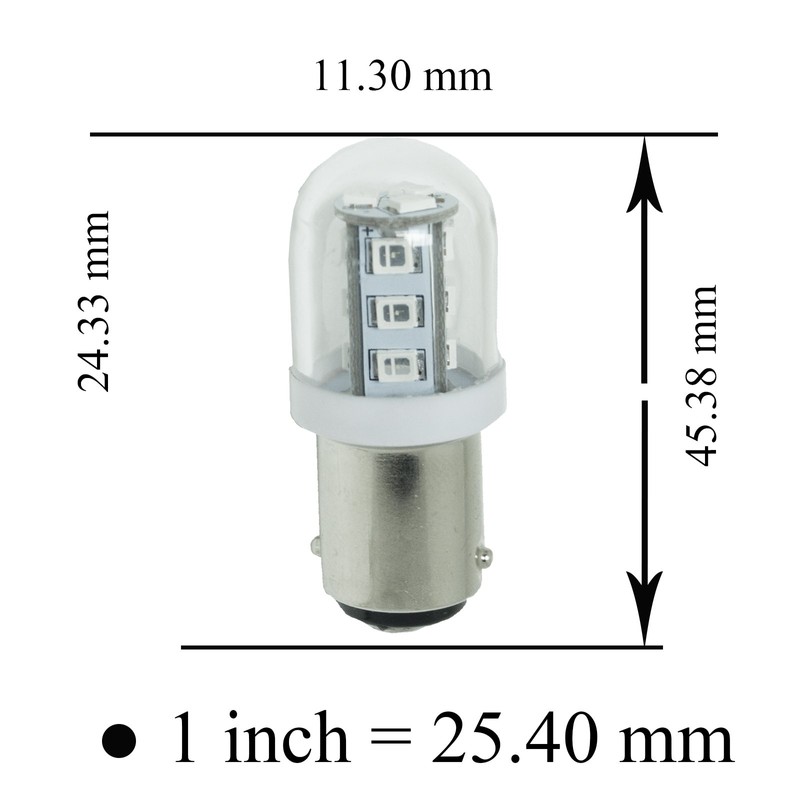 PA LED 2x 1142 Ba15d 15 SMD 9-32V Super Green