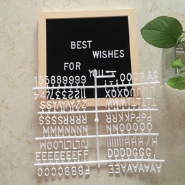 Toyvian 580 Stücke Weiße Filz Buchstaben und Zahlen für Letterboard Letterbox Rillentafel und Buchstabentafel