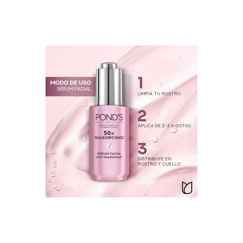 POND'S Sérum Facial 50x Bright Miracle con Niasorcinol Anti-manchas, 30gr