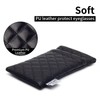 Face Shadow Double Eyeglasses Pouch Large Squeeze Top Microfiber Soft
