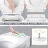 SADALAK Soft Close Quick Release Toilet Seat Elongated- Heavy Duty