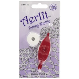 Handy Hands Aerlit Tatting Shuttle with 2 bobbins – SHH435, Cherry Vanilla