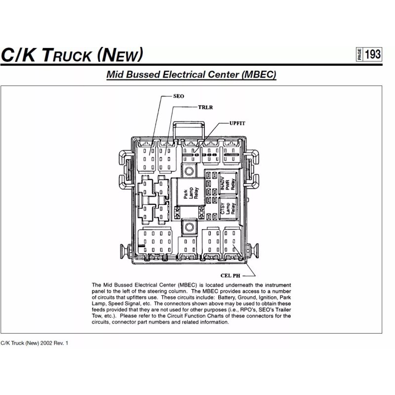 DELPHI 1999-2006 GM UPFITTER CHEVY GMC JUNCTION BLOCK CONNECTOR OEM
