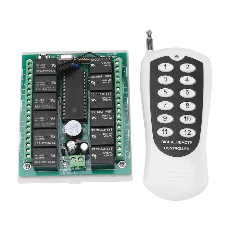 Professional DC 12V Relay 12 Channel Wireless RF Remote Control