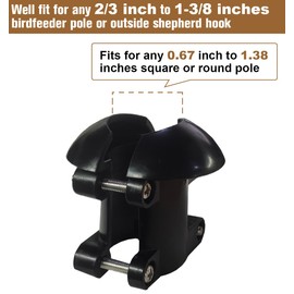 Garbuildman Squirrel Baffle Accessory for Bird Feeder Pole, Pole Mounted Buckle Stopper for Bird House Guard, 1 Pack (Baffle Not Included)