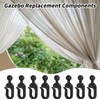 Yeanifeana Plastic Hooks for Gazebo Curtains, Mosquito Netting Black Plastic