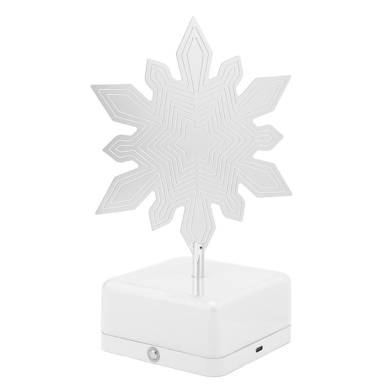 3D Metal Sheet Night Light Rotation Rechargeable Decoration 3D Night