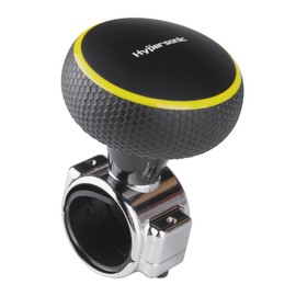 Hypersonic Steering Wheel Spinner Knob - Compatible with Standard Steering Wheels - Smooth Suicide Knob for Car, Tractor, Mower, Boat and Maneuver (Yellow)