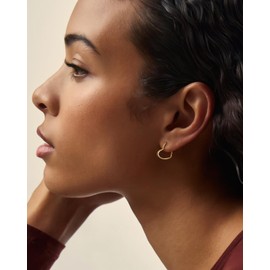 Minimalist Heart Huggie Hoop Earrings for Women, 14K Gold 925 Sterling Silver Hypoallergenic for Sensitive Ears, Lightweight Comfortable Everyday Love Earrings Birthday Jewelry Gifts for Women Teens