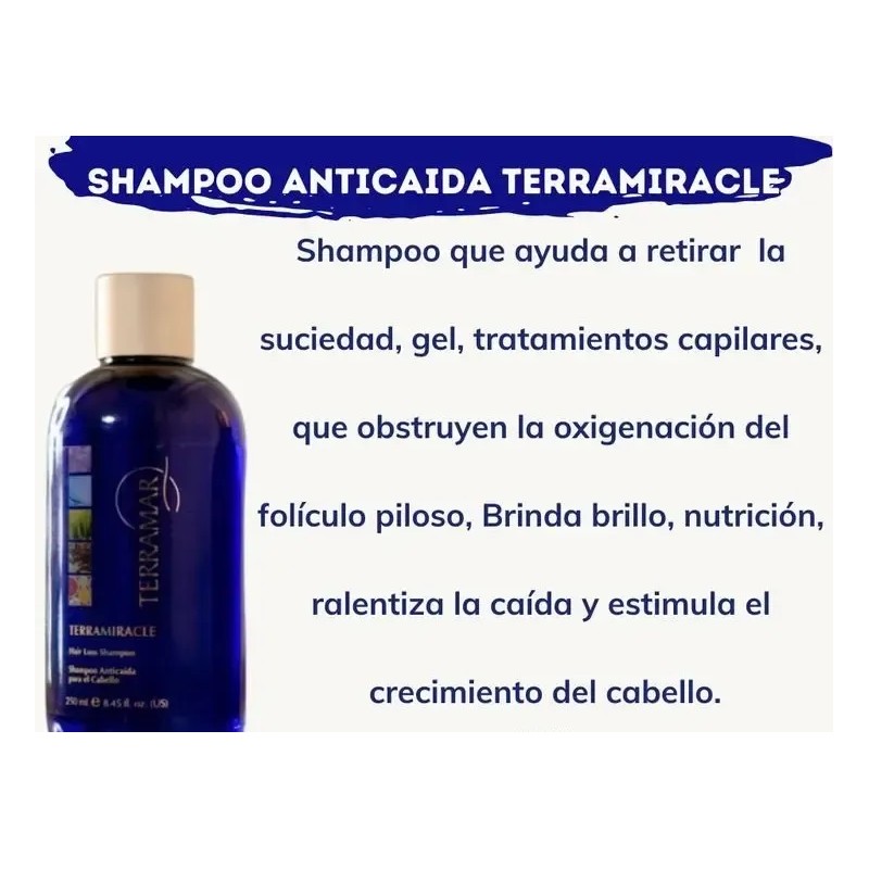 3 Shampoo Anticaída Extracto Romero Y Limón Terramar /250ml