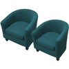 WOMACO 2 Pieces Club Chair Slipcover Printed Stretch Armchair Tub