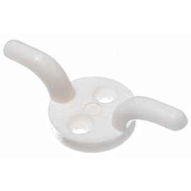 CLEAT HOOK ROMAN BLIND CORD HOOK WHITE PLASTIC 50MM 2 INCH ( pack of 20 )