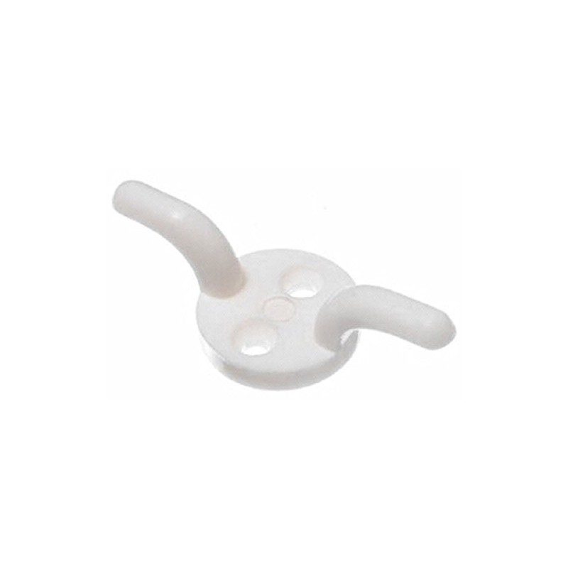 CLEAT HOOK ROMAN BLIND CORD HOOK WHITE PLASTIC 50MM 2