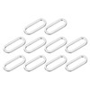 sourcing map 10 Pcs Metal Oval Ring, 3/4" Flat Oval