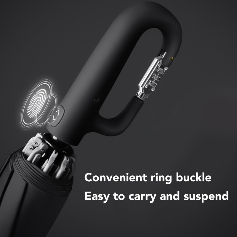 Automatic Umbrella Reflective Safety Strip Ring Buckle Umbrella Windproof Portable