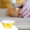 Rumyve 100 Pcs Disposable Baking Cups,Foil Metallic Cupcake Cases,Muffin Liners