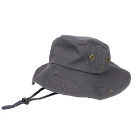 New Hattan Safari Hat, Adventure Hat, Men's, Women's, Outdoor, Brand, Plain, Leisure, Climbing, Camping, charcoal