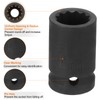 sourcing map 12-Point Impact Socket 1/2 Inch Drive 15mm Metric