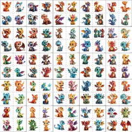 120 Styles Temporary Tattoos for Kids Dragon Tattoos Stickers for Boys Girls Birthday Party Favors Supplies Gift