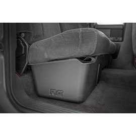 Rough Country Under Seat Storage for Chevy Silverado/GMC 1500/2500/3500 (1999-2006) - Custom-Fit Under Seat Truck Storage, Silverado Underseat Storage - Durable, Anti-Skid Thermoplastic