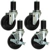 4” Food Prep Table Casters, NFS Certified, Water & Cleaning
