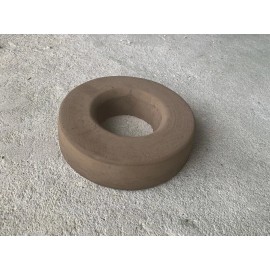Handmade Concrete Lawn Sprinkler Head Guard - 3 Inch Inside Hole. Color: Brown