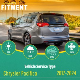 26" 20" 14" Windshield Wiper Blades Replacement for Chrysler Pacifica 2017-2024 Premium All Weather Front Rear Wipers Set - OEM Quality (Pack of 3)