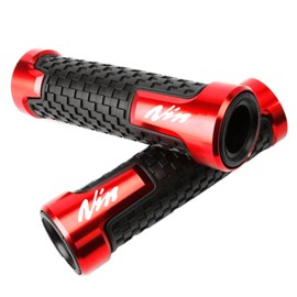 ZYAKOMO 22mm CNC 7/8" Motorcycle Handlebar Grips Compatible with 2026 Ninja 500 Ninja 650 Ninja 400 300 1000 SX 1100SX 2017-2024 2025 Ninja 500SE ZX4RR ZX6R ZX10R ZH2 (Red)