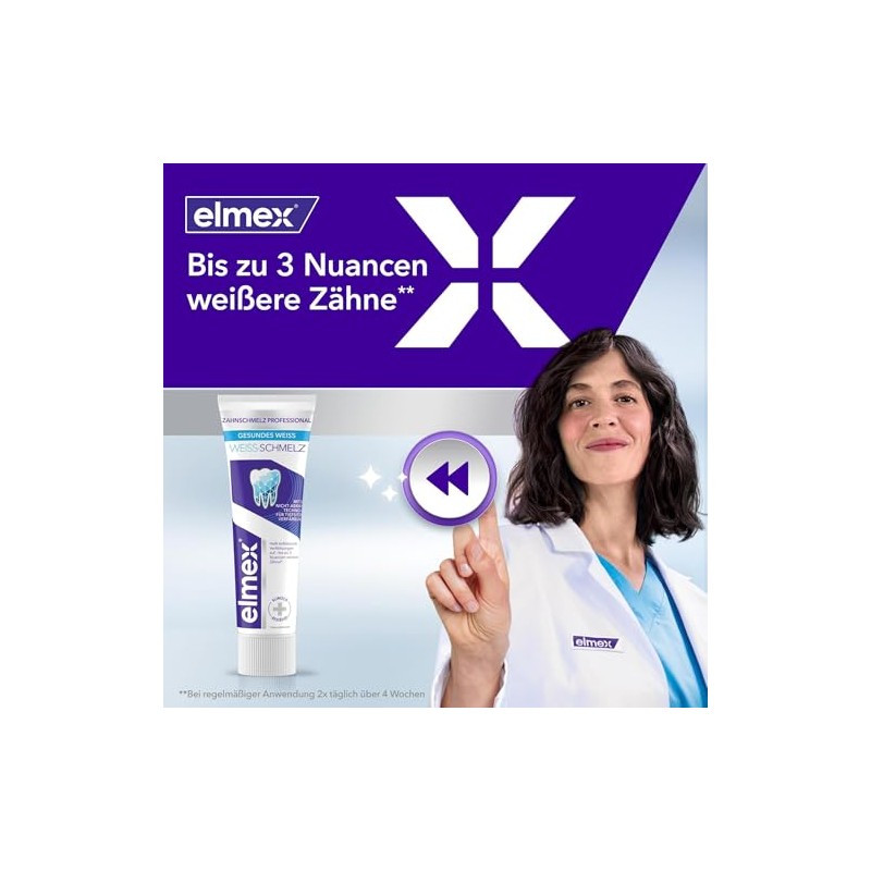 elmex Opti-Schmelz Professional Toothpaste White Enamel 2 x 75 ml