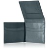 Kangol Bifold Wallet, Metal Logo, Luxury Square Grain Cow Leather,
