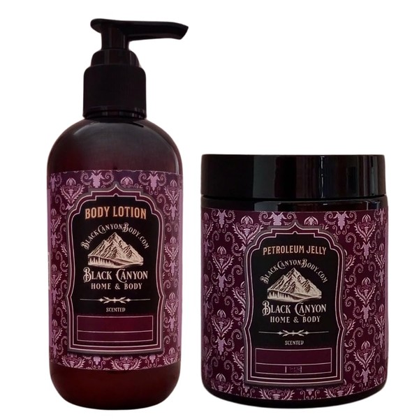 Black Canyon Hyssop Scented Body Lotion and Petroleum Jelly Set,