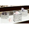 Feyarl 3 Pcs Crystal Jewelry Watch Display Stands Mirrored Risers