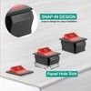 QTEATAK 2Pcs AC 20A/125V 15A/250V DPST 4 Pins 2 Position