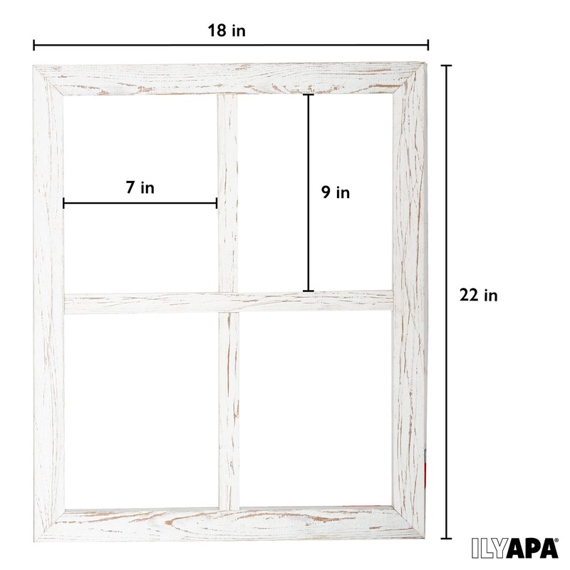 Ilyapa Window Frame Wall Decor 2 Pack - Large 18x22