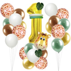 GGTTNRT 1st Birthday Decor First Birthday Decorations Jungle Theme Party Birthday Balloons Giraffes Birthday Decorations (Giraffe Theme)
